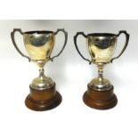 A pair of George V silver trophy's (different dates) inscribed 'News of the World Western Counties