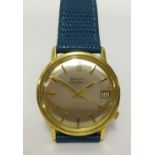 Bulova, a gents Accutron gold wristwatch, indistinctly hallmarked possibly 18ct.