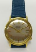 Bulova, a gents Accutron gold wristwatch, indistinctly hallmarked possibly 18ct.
