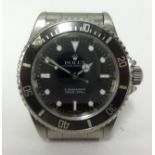 Rolex, a gents stainless steel Submariner, Oyster Perpetual, wristwatch, 1000ft/300 metres.