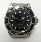 Rolex, a gents stainless steel Submariner, Oyster Perpetual, wristwatch, 1000ft/300 metres.