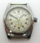 Rolex, a stainless steel vintage wristwatch, with bubble back, the dial stamped Rolex Oyster