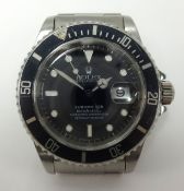 Rolex, a gents stainless steel Submariner Oyster Perpetual, wristwatch, 1000ft/300metres.