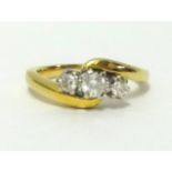 Three 22ct gold wedding bands, total weight approx 14.50gms.
