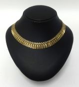 A 9ct gold fringe necklace, approx 19.60gms