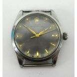 Rolex, a gents stainless steel Air King, Oyster Perpetual, wristwatch, Super Precision, worn dial