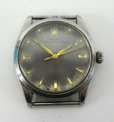 Rolex, a gents stainless steel Air King, Oyster Perpetual, wristwatch, Super Precision, worn dial