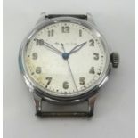 Jaeger LeCoultre, a stainless steel traditional wristwatch, the back plate numbered 316028, with