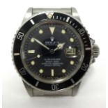 Rolex, a gents stainless steel wristwatch Submariner, Oyster Perpetual Date 1000ft/300metres, case