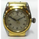 Rolex, an early gents stainless steel and gold cased wristwatch, the dial stamped Rolex Oyster