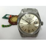 Rolex, a gents stainless steel Air King Date, Oyster Perpetual Precision. wristwatch.