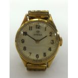 Omega, a ladies 9ct gold wristwatch, approx 33gms.