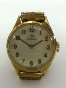Omega, a ladies 9ct gold wristwatch, approx 33gms.