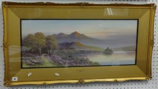 P. Norton, early 20th century, a signed watercolour 'A Scottish Loch', titled to the mount, 30cm x