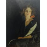 Reginald Mills, 'Mrs Mills, Rose of Bloomsbury Square.' oil signed, 30cm x 22cm.