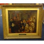 E.Cremer, Victorian oil on canvas, signed and title to mount 'The Birthday Treat, 1882', approx 49cm