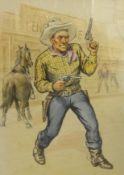 George Cattermole (20th century) a cowboy, watercolour (possibly pseudonym George McCaul, a book