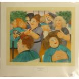 Beryl Cook, Limited Edition print, 'Hairdressing', no 104/650 with certificate, image size 26cm x