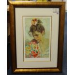 Royo, Two Signed Prints, Limited Edition, 'Shawl Suite II', 52cm x 31cm (2).