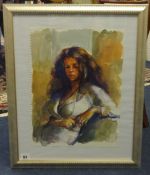 Robert Lenkiewicz (1941-2002), watercolour 'Portrait Bella Pecorini', dated to the image '11th May