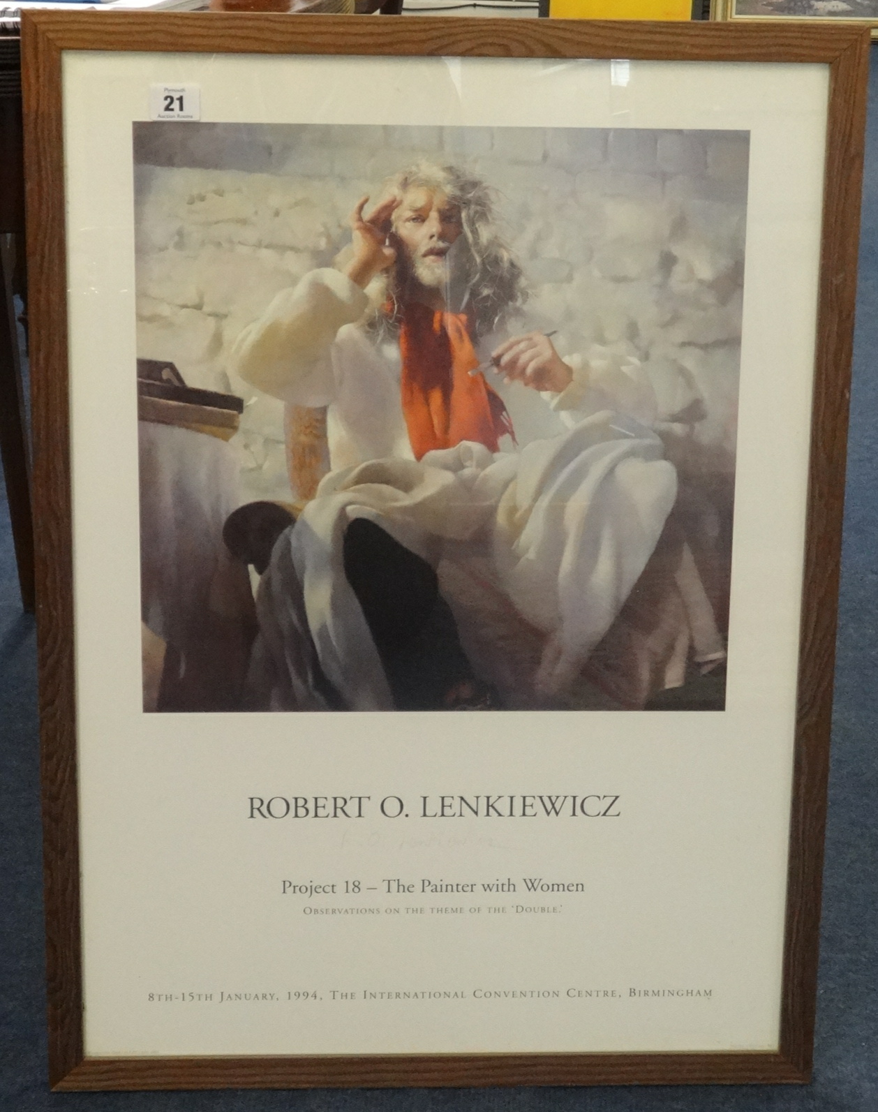 Robert Lenkiewicz (1941-2002), signed poster Project 18 'The Painter with Women' 1994.