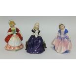 Royal Doulton Dinky Do HN1678, Affection HN2236 and Valerie HN2107 (3)