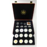 Westminster Mint coin set 'The Queens Golden Jubilee' crowns and another (13 coins in box).