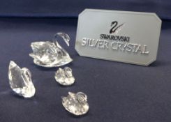 Swarovski Crystal Glass, collection of Swans.