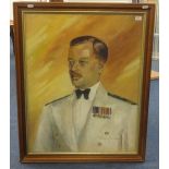 A portrait of Squadron Leader Hay, Royal Air Force signed Mirese Moussouris together with a
