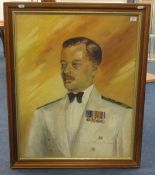 A portrait of Squadron Leader Hay, Royal Air Force signed Mirese Moussouris together with a