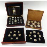 Birmingham Mint, 'Queens of the British Isles' set of sterling silver medals, boxed, the pre-