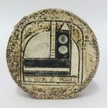 Troika, pottery wheel vase, marked LJ (Louise Jenks), height 12cm.