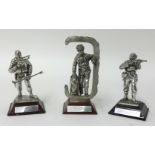 Royal Hampshire, a collection of Pewter military figures, boxed (17)