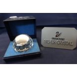 Swarovski Crystal Glass, paper weight commemorating the marriage of Prince Andrew and Miss Sarah