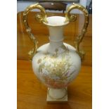 Victorian large vase with twin handles