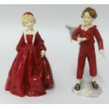 A Royal Worcester porcelain figure 'Grandmothers Dress 3081' together with a Worcester figure