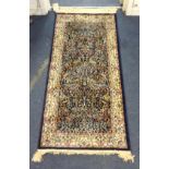 Patterned floor rug, 143cm x 66cm