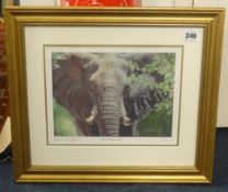 Three elephant prints by Steven Gayford, Paul Abbs and another (3).