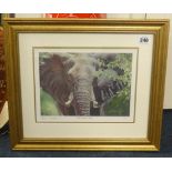 Three elephant prints by Steven Gayford, Paul Abbs and another (3).