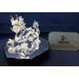 Swarovski Crystal Glass, Fabulous Creatures anniversary edition 1997, The Dragon with mirror and