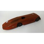 A Kingsbury tinplate Clockwork 'Sunbeam' land speed record Car