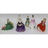 Royal Doulton Elyse HN2474, Charlotte HN2421, Country Rose HN3221, Good Companion HN3608, Janice