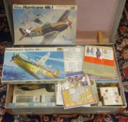 A collection of various Revell scale model aircraft kits and also Airfix models including collectors