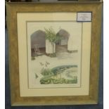 Adam B Marshall, two Signed Limited Edition Prints, 'Trinity Gardens Courtyard', 33cm x 26cm (2).