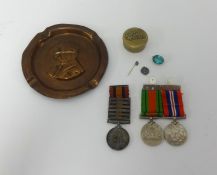 A Queen Victoria South Africa medal with six bars awarded to 2425 Private W.Robinson, Somerset Light
