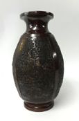 Heavy bronze Burmese vase, height 40cm.