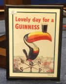 A group of six Guinness advertising posters, after John Gilroy, circa 1981, approx 30cm x 20cm.