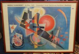 After Vassily Kandinsky, two prints, A Rond ET Pointu 1930 Mannheim Kunsthalle and Blau 1925