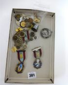 Of Masonic Interest, Kenya Lodge MMM 952, silver gilt and enamel badge, also Masons Lodge Nandi