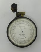 A pocket compensated barometer with original leather case, Paul Weiss, Denver.